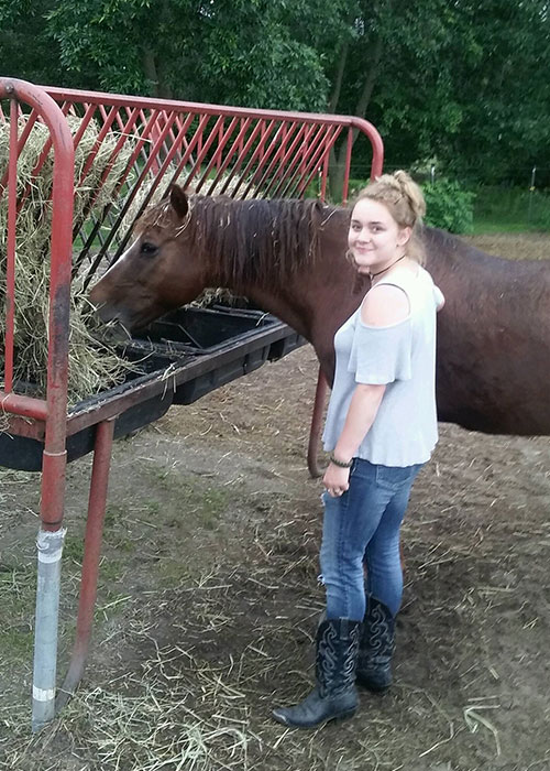 Tina with the Horse